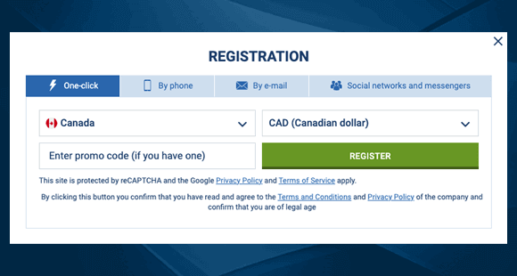 Register an account