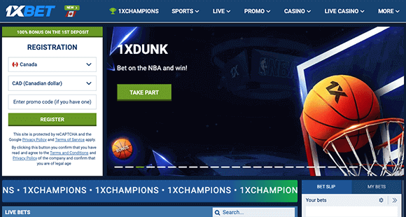 Visit the 1xbet website