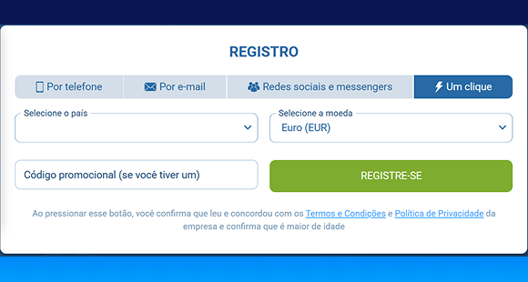 Cadastre uma conta