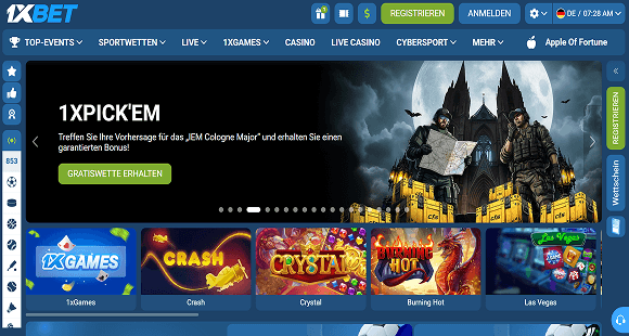1xBet official website