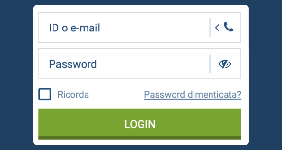 Accedi, effettua un deposito e inizia a giocare