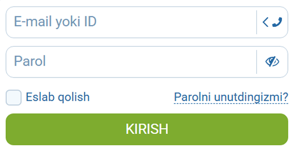 Tizimga kiring, depozit kiriting va o‘ynashni boshlang