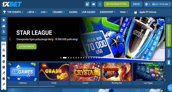 1xBet official website